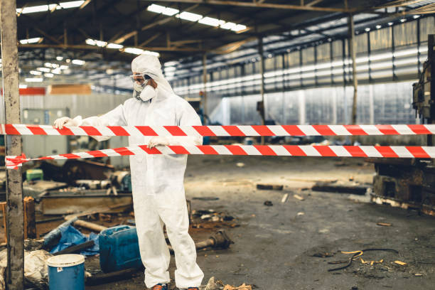 Professional Sewage Cleanup technician working in Woodsboro, MD